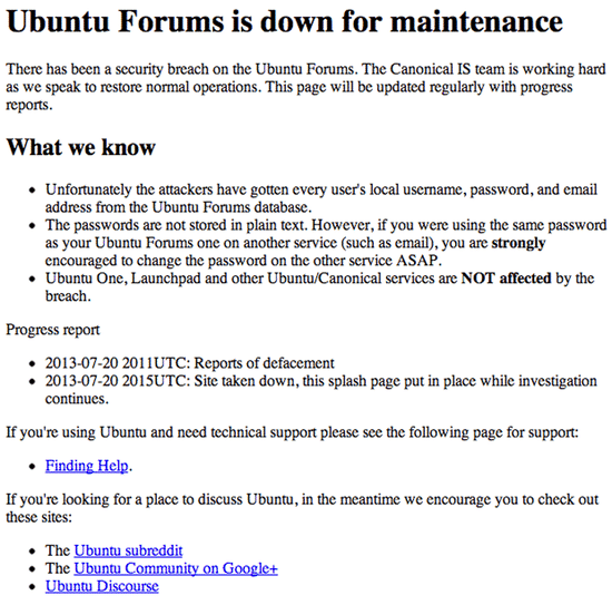 Ubuntu warns users