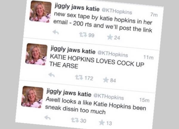 Katie Hopkins Twitter account